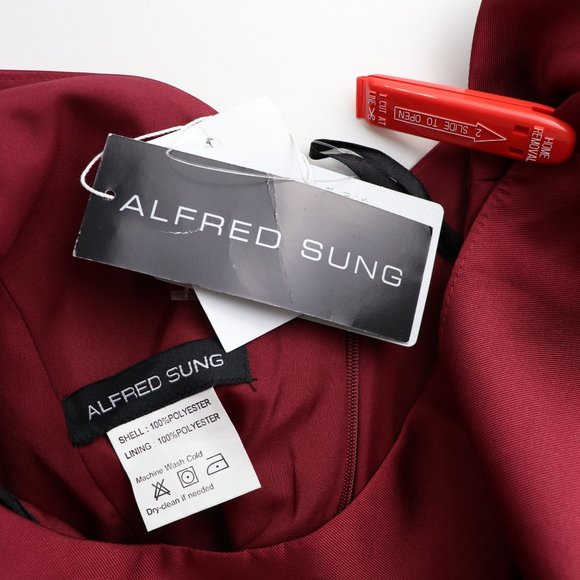 NWT Alfred Sung Cap Sleeve Pleated Skirt Dress 8 - Picture 4 of 9